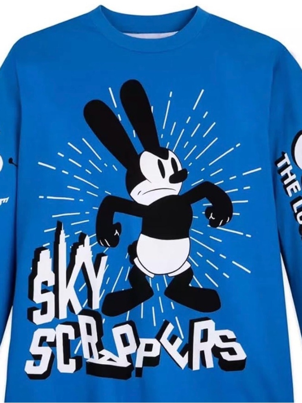 Disney Parks 100th Oswald Lucky Rabbit Blue Long Sleeve Tee Size- XS